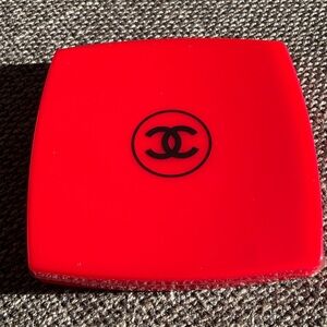 CHANEL Scarlet Red Compact with Logo